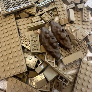 Lego Dark Tan Color Sorted Bricks Pieces Plates Parts Bulk Assorted Lot